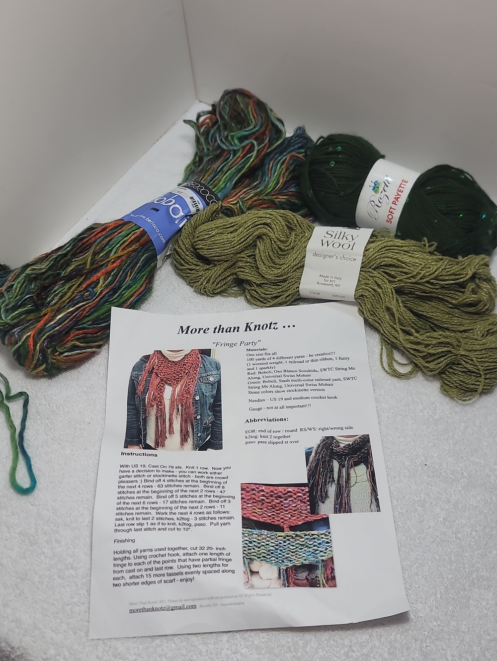 More than Knotz - "Fringe Party" Scarf Knit Kit - NWT - #44